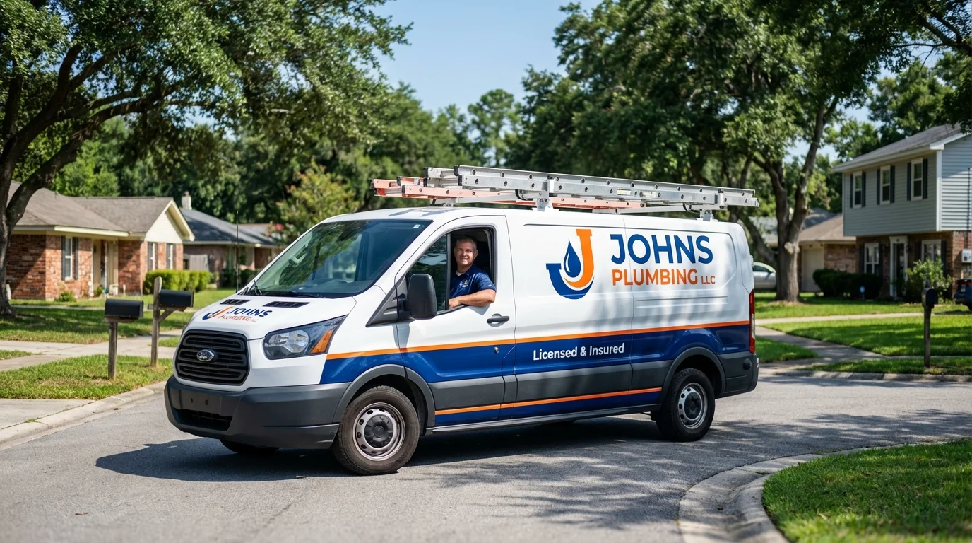 Johns Plumbing LLC service van in Valdez, AK