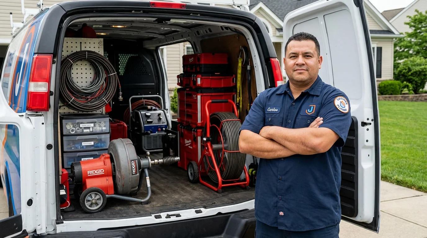 Professional drain cleaning equipment and Johns Plumbing LLC plumber in Valdez