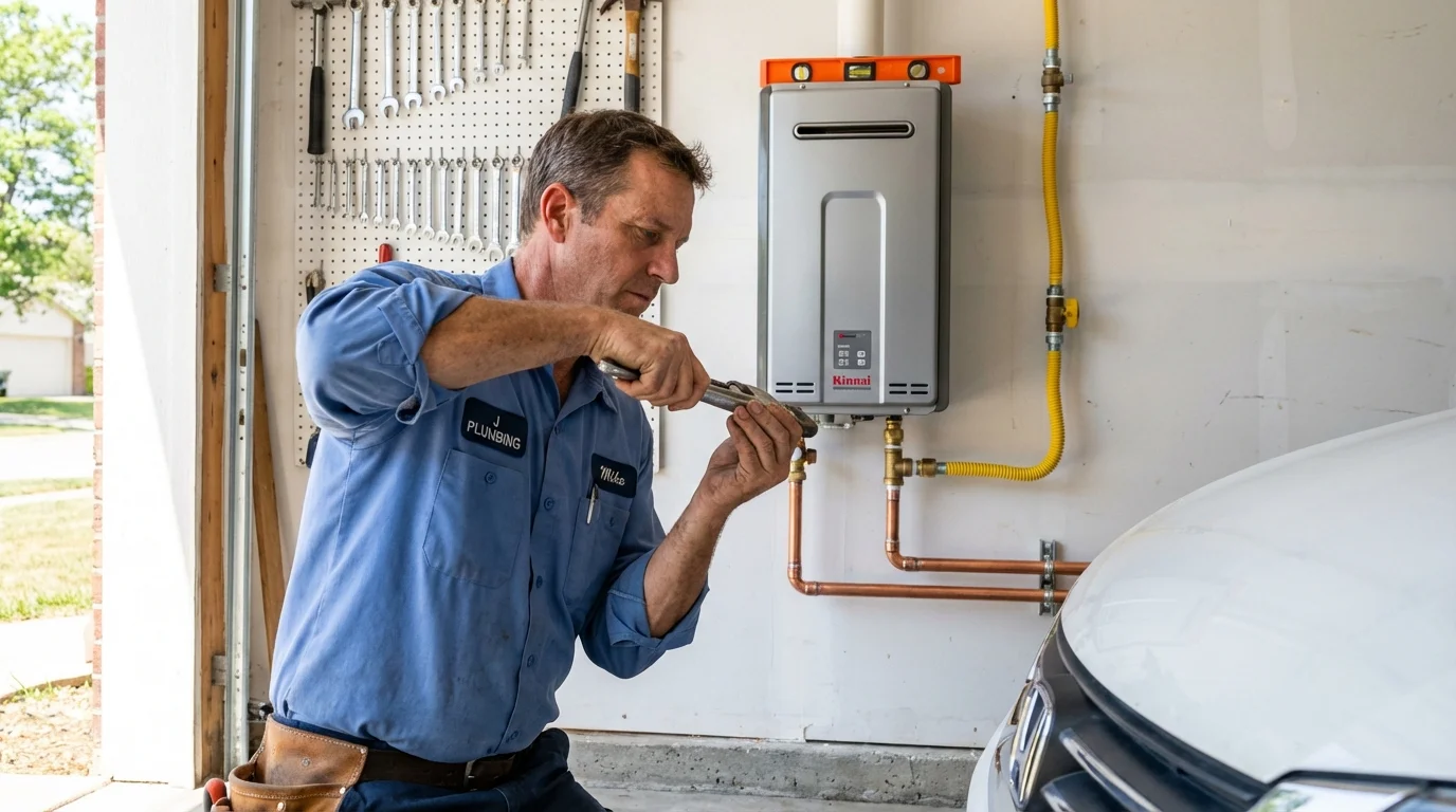 Tankless water heater installation by a Johns Plumbing LLC plumber in Valdez
